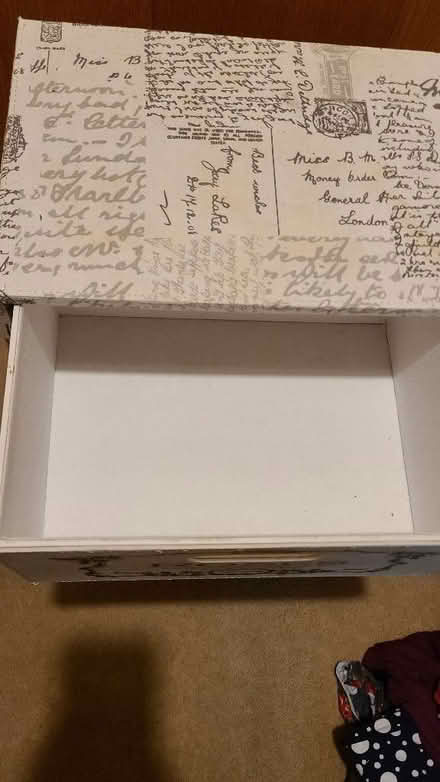Photo of free Small fabric covered wooden drawer unit (Ickburgh IP26) #2
