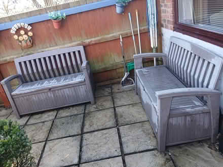 Photo of free Garden benchs with storage (Peterborough stanground) #1