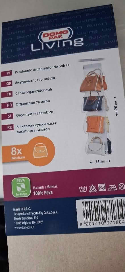 Photo of free Wardrobe hanging handbag organiser 8 pockets (KGH area NN16) #2