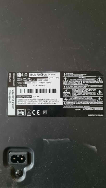 Photo of free 50" lg tv (Weston Park) #1