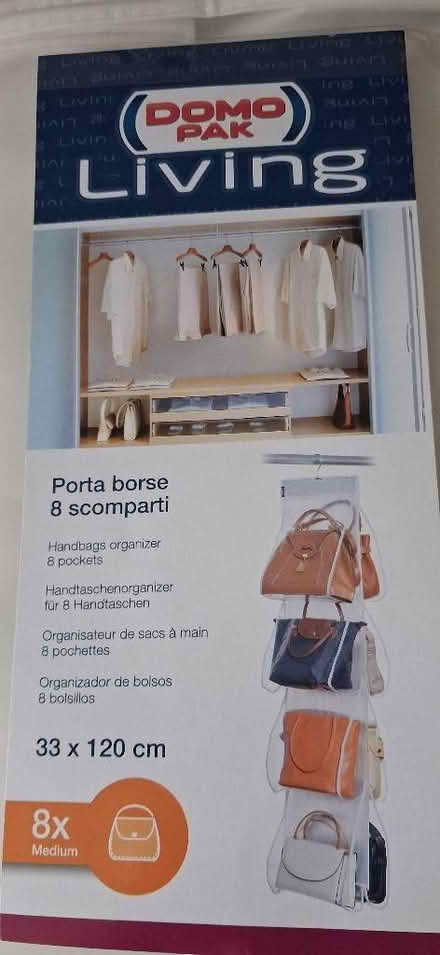Photo of free Wardrobe hanging handbag organiser 8 pockets (KGH area NN16) #1