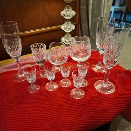 Photo of free 12 various cut glass glasses (Broadbridge Heath, RH12) #2