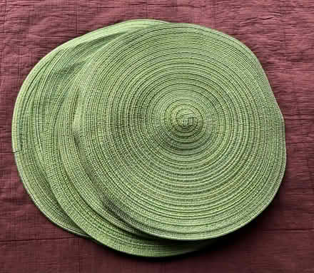 Photo of free 8 Large green placemats unused (L17 Aigburth) #1