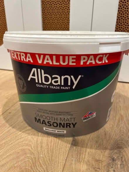 Photo of free White Masonry paint, never opened (Peasedown St John) #1