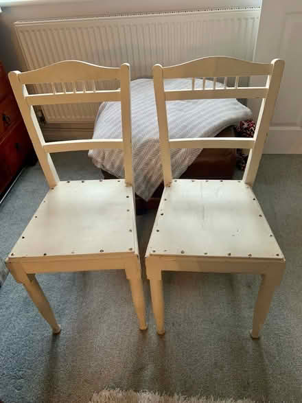 Photo of free 6 x painted wooden chairs (Christchurch) #1