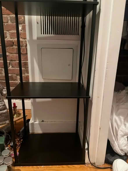 Photo of free Black Metal Shelf Unit with Lamp (Morningside Heights) #2