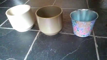 Photo of free Ceramic/Metal Plant Pots (Saint Thomas Ward EX2) #1