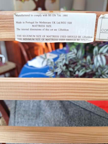 Photo of free Wooden frame for large cot/kids first bed (Belmont HA7) #1