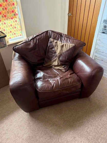 Photo of free Leather Corner Suite Plus Armchair (BD15) #2