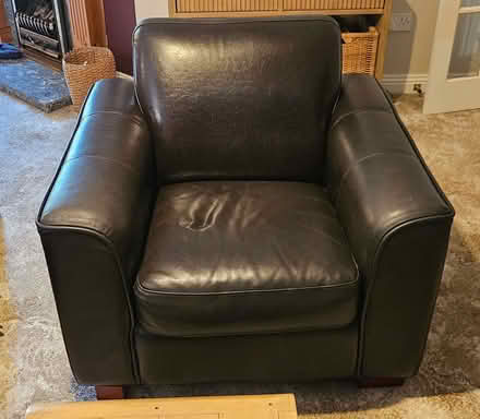 Photo of free 3 piece dark brown leather sofa set (Northam EX39) #2