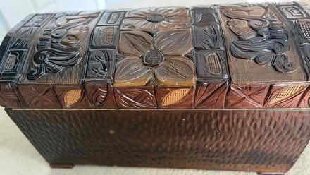 Photo of free Ornate wood chest (Wedgwood) #1