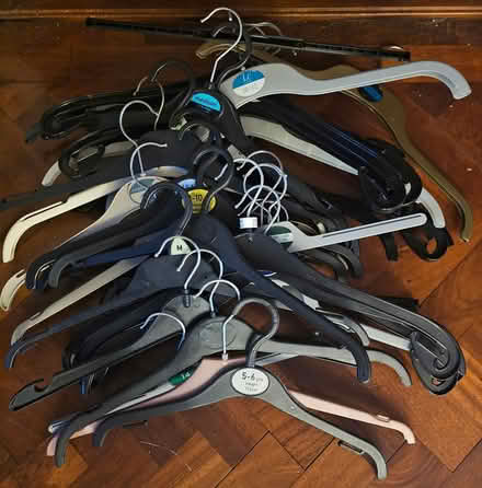 Photo of free Bundle of standard plastic hangers (Bedford, MK41) #1