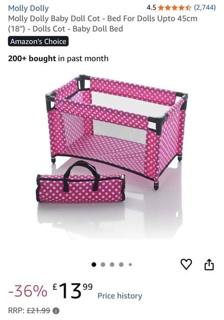 Photo of free Doll’s collapsible cot (Warton) #1