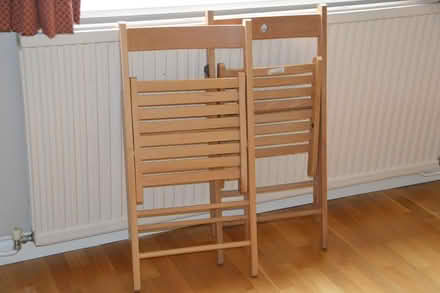 Photo of free 2 folding wooden chairs (Beaconsfield HP9) #2