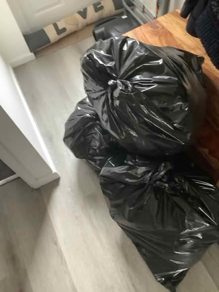 Photo of free 3 black bags of clothes (Nunney BA11) #1