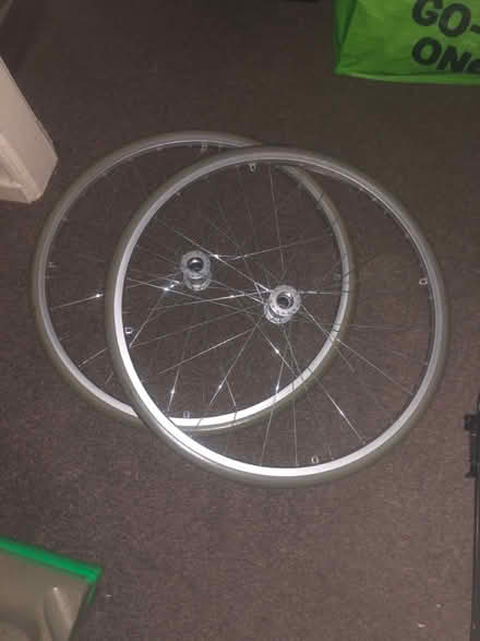 Photo of free Wheelchair wheels with solid tires (BN1) #3