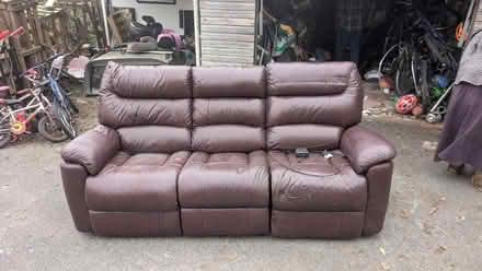Photo of free Red electric reclining sofa (Elland HX5) #1