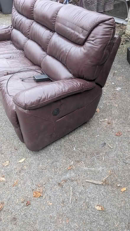 Photo of free Red electric reclining sofa (Elland HX5) #3
