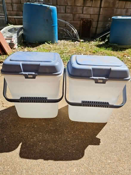 Photo of free EMPTY petfood tubs (Auburn, near Lake of the Pines) #1