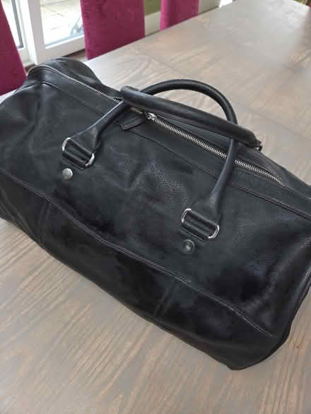 Photo of free Black leather M+S holdall (Dublin 6w) #1