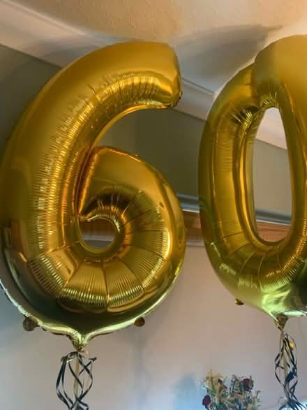 Photo of free Gold large x 2 balloons 60 (Walthamstow) #1