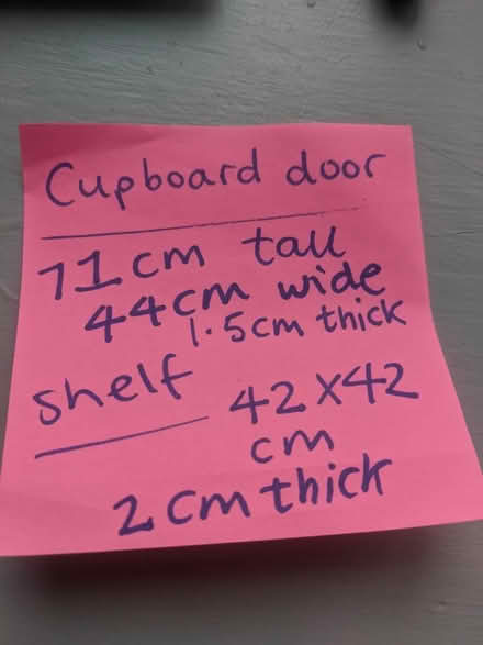 Photo of free Kitchen cupboard door and shelf (EH5, Granton, Edinburgh) #2