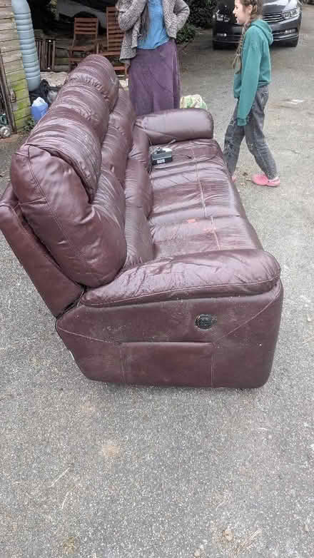Photo of free Red electric reclining sofa (Elland HX5) #2