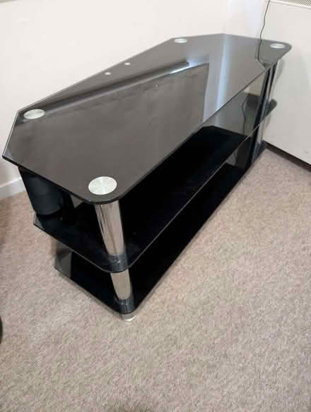 Photo of free Glass TV stand (Lower Buckland SO41) #1