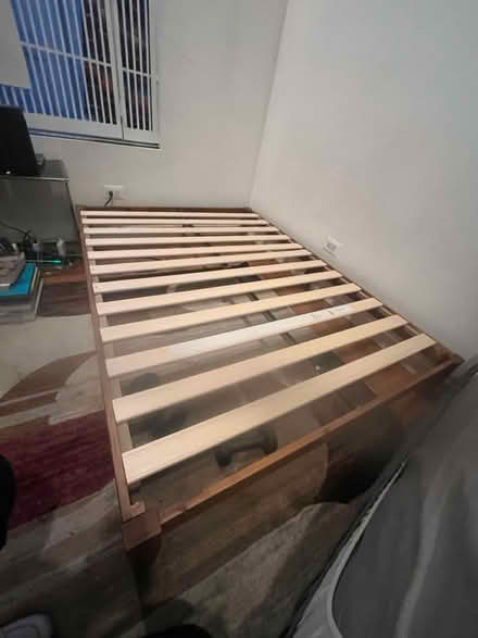 Photo of free Full Size Wooden Bed Frame w/ slats (Morningside Heights) #1