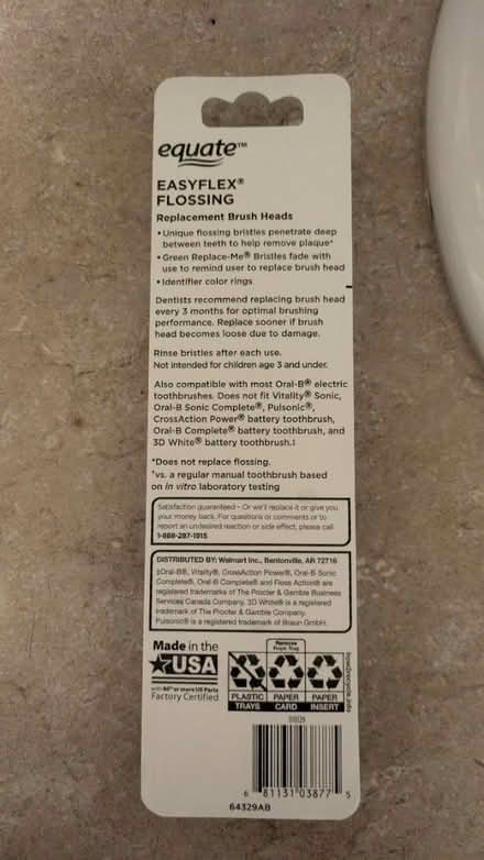 Photo of free 3 Equate Replacement Toothbrushs (Pawtucketville / Lowell) #2