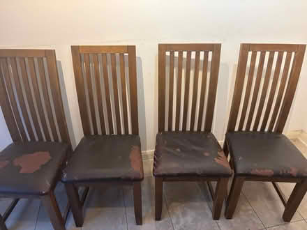 Photo of free 6 oak dining chairs (Brentford TW8) #1