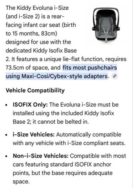 Photo of free Isofix car seat (Bromley North BR1) #3