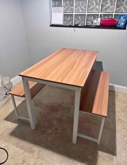 Photo of free Wooden Dinning Table with Benches (Bromely) #1