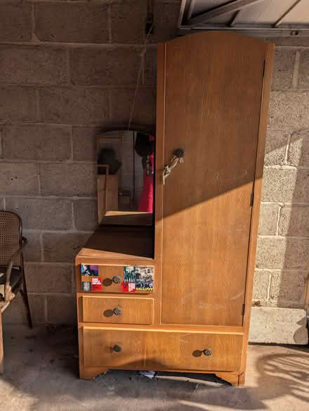 Photo of free Wooden wardrobe with mirror (Glastonbury BA6) #1