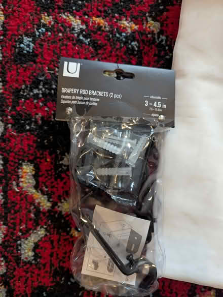 Photo of free Curtains, rods, and brackets (Boise Eliot) #2