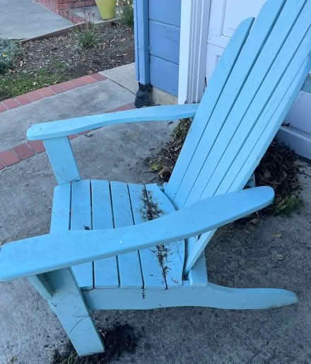 Photo of free Teal Adirondack Chair (Redwood City) #2