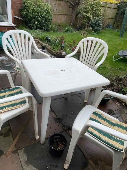 Photo of free Patio Set - table and four chairs (Whitley Bay NE26) #2