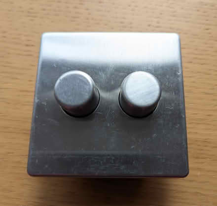 Photo of free Double dimmer switch brushed steel (Woodseats S8 0NW) #1
