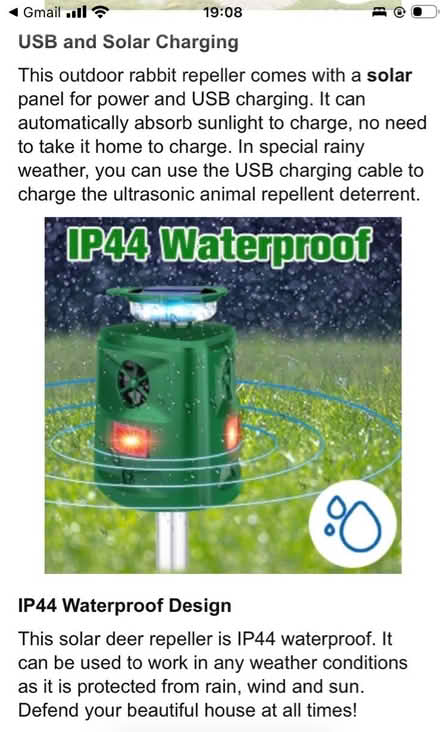 Photo of free Outdoor animal repeller šā⬠(Waddon) #4