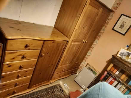 Photo of free Solid Pine Wardrobe, Chest & Mirror (Barnes Close DT10) #3