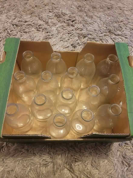 Photo of free 15 Glass milk bottles (Morden) #1