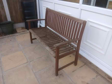 Photo of free Wooden garden bench (Mile House TS19) #2