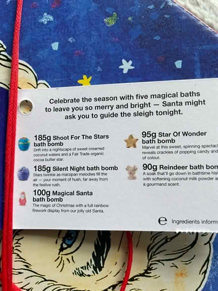 Photo of free Lush Bath bombs x 5 in Xmas box (Pollards Hill SW16) #2