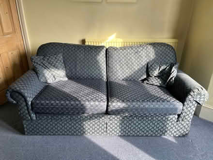 Photo of free M&S blue sofa (Pangbourne RG8) #1