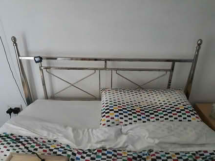 Photo of free King size chrome bed frame. (Congleton CW12) #1