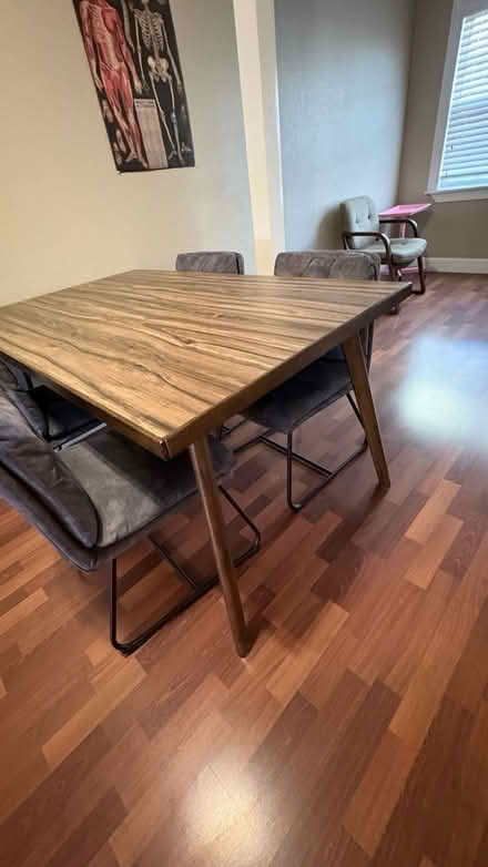 Photo of free wood dining table and 4 chairs (South Congress/William Cannon) #2