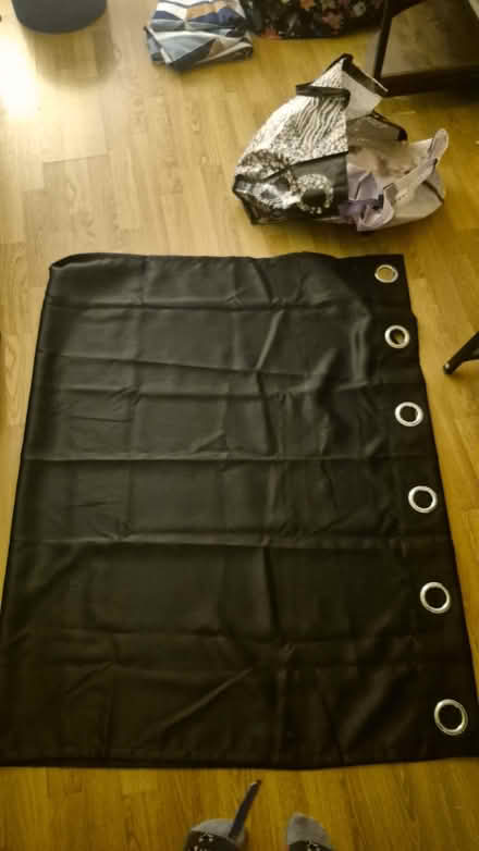 Photo of free Black eyelet curtains (Streatham) #1