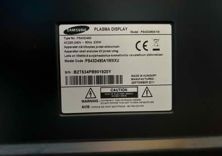 Photo of free 43 inch plasma tv - spares (Bingley BD16) #3