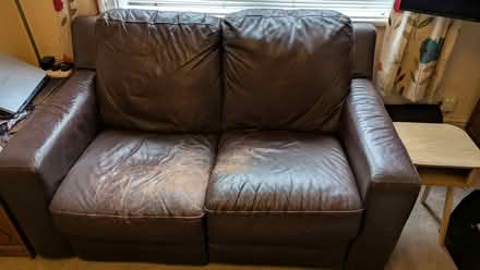 Photo of free Leather two seat recliner sofa (Shipley BD18) #1