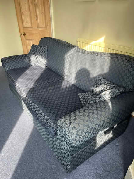 Photo of free M&S blue sofa (Pangbourne RG8) #3